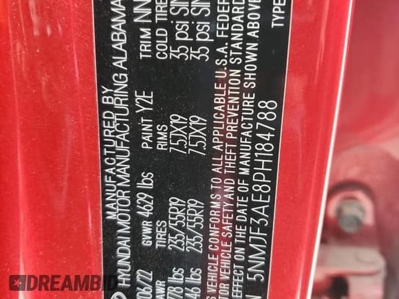 ✅ 2023 Hyundai Tucson SEL • VIN: 5NMJF3AE8PH184788 • Lot: 71109124. Wystawiony na Copart z przebiegiem 59 988 mil. Bezpłatny archiwum sprzedaży aukcyjnych z USA i szczegółowy raport historii pojazdu na DreamBid. Zdjęcie 13.