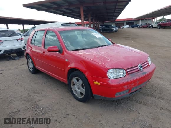 ✅ 2001 Volkswagen Golf • VIN: 9BWGS61J014030375 • Lot: 42805030. Listed on IAAI with 169,664 mi. Free auction sales archive from the USA and detailed vehicle history report at DreamBid. Image 1.