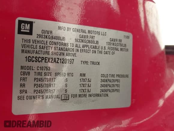 2010 Chevrolet Silverado 1500 Work Truck z VIN 1GCSCPEX2AZ120197, wystawiony jako IAAI lot #42876585 z przebiegiem 230 135 mil mil oraz . Historia ofert i sprzedaży dostępna na DreamBid. Obrazek 9.