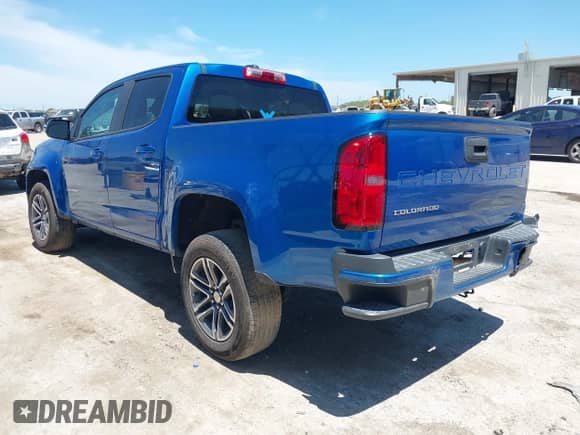 2021 Chevrolet Colorado 2WD Work Truck with VIN 1GCGSBEA0M1122153, listed as a IAAI auction lot 42965804 with 86,675 mi miles and . Bid and sale history available at DreamBid. Image 3.