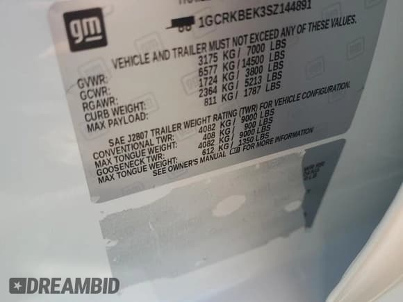 ✅ 2025 Chevrolet Silverado 1500 • VIN: 1GCRKBEK3SZ144891 • Lot: 64308965. Wystawiony na Copart z przebiegiem 2 023 mil. Bezpłatny archiwum sprzedaży aukcyjnych z USA i szczegółowy raport historii pojazdu na DreamBid. Zdjęcie 12.