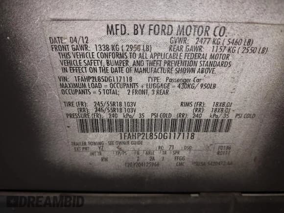 ✅ 2013 Ford Police Interceptor • VIN: 1FAHP2L85DG117118 • Lot: 42360832. Wystawiony na IAAI z przebiegiem 305 846 mil. Bezpłatny archiwum sprzedaży aukcyjnych z USA i szczegółowy raport historii pojazdu na DreamBid. Zdjęcie 9.