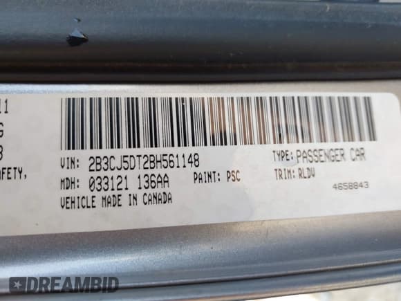 ✅ 2011 Dodge Challenger R/T • VIN: 2B3CJ5DT2BH561148 • Lot: 41582330. Wystawiony na IAAI z przebiegiem 133 896 mil. Bezpłatny archiwum sprzedaży aukcyjnych z USA i szczegółowy raport historii pojazdu na DreamBid. Zdjęcie 9.