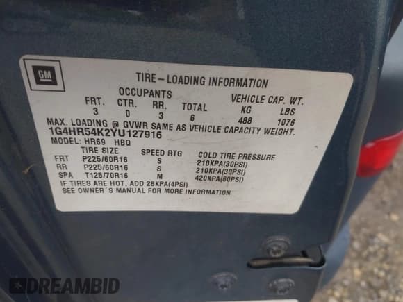 ✅ 2000 Buick LeSabre Limited • VIN: 1G4HR54K2YU127916 • Lot: 42345663. Wystawiony na IAAI z przebiegiem 238 223 mil. Bezpłatny archiwum sprzedaży aukcyjnych z USA i szczegółowy raport historii pojazdu na DreamBid. Zdjęcie 9.