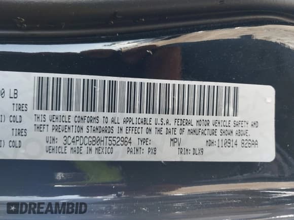 ✅ 2017 Dodge Journey Crossroad Plus • VIN: 3C4PDCGB0HT552964 • Лот: 41991261. Опубликован ранее на IAAI с пробегом 142 352 миль. Бесплатный доступ к архиву аукционных продаж из США и подробный отчёт об истории автомобиля на DreamBid. Изображение 9.