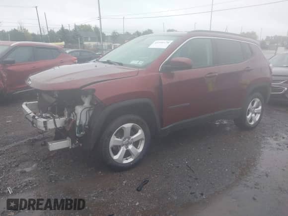 2021 Jeep Compass Latitude z VIN 3C4NJDBB6MT509723, wystawiony jako IAAI lot #43398170 z przebiegiem 55 834 mil mil oraz . Historia ofert i sprzedaży dostępna na DreamBid. Obrazek 2.