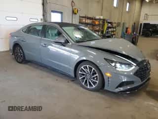 2020 Hyundai Sonata Limited with VIN 5NPEH4J20LH038051, listed as a Copart auction lot 84213465 with 55,366 mi miles and Salvage title. Bid and sale history available at DreamBid. Image 4.