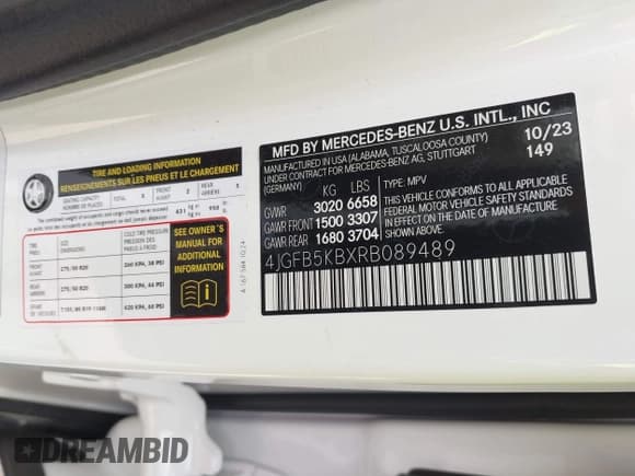 ✅ 2024 Mercedes-Benz GLE 450 • VIN: 4JGFB5KBXRB089489 • Lot: 42580442. Wystawiony na IAAI z przebiegiem 28 989 mil. Bezpłatny archiwum sprzedaży aukcyjnych z USA i szczegółowy raport historii pojazdu na DreamBid. Zdjęcie 9.