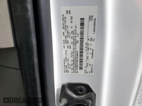 ✅ 2020 Ford F-150 XL • VIN: 1FTEX1CP8LFC46473 • Lot: 59129345. Wystawiony na Copart z przebiegiem 131 997 mil. Bezpłatny archiwum sprzedaży aukcyjnych z USA i szczegółowy raport historii pojazdu na DreamBid. Zdjęcie 13.
