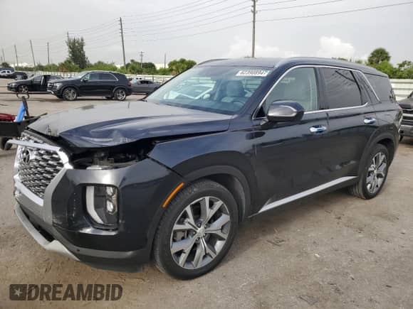 2021 Hyundai Palisade SEL with VIN KM8R44HE1MU184491, listed as a Copart auction lot 62390894 with 86,784 mi miles and Salvage title. Bid and sale history available at DreamBid. Image 1.