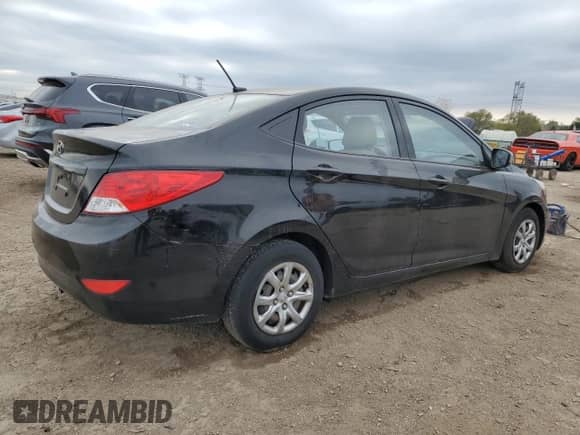 2012 Hyundai Accent GLS with VIN KMHCT4AE3CU253568, listed as a Copart auction lot 86075125 with 57,053 mi miles and Salvage title. Bid and sale history available at DreamBid. Image 3.