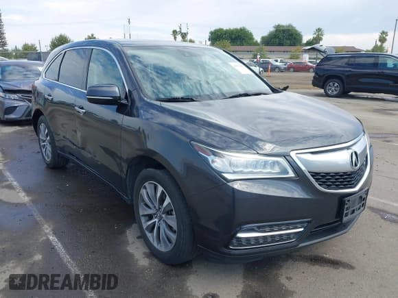 ✅ 2015 Acura MDX Technology • VIN: 5FRYD4H42FB032544 • Lot: 43076693. Listed on IAAI with 160,626 mi. Free auction sales archive from the USA and detailed vehicle history report at DreamBid. Image 1.