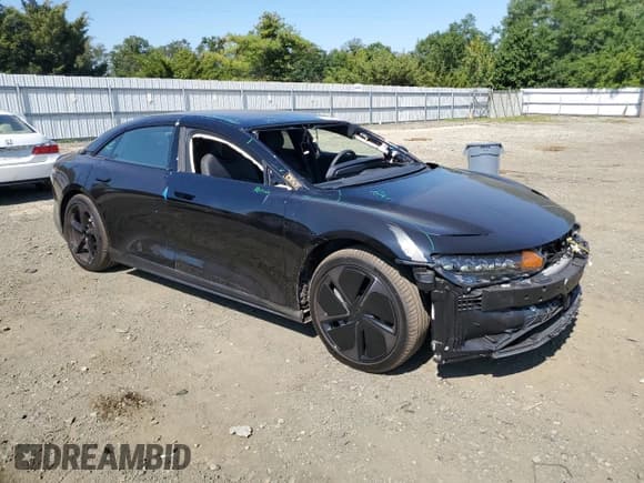 ✅ 2025 Lucid Air Touring • VIN: 50EA1TEA2SA009683 • Lot: 70871285. Listed on Copart with 4,921 mi. Free auction sales archive from the USA and detailed vehicle history report at DreamBid. Image 4.