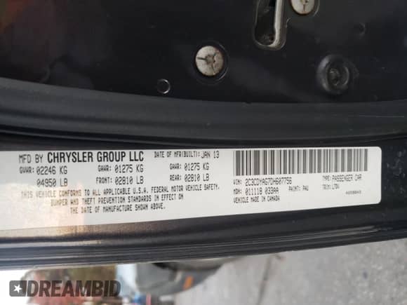 2013 Dodge Challenger SXT z VIN 2C3CDYAG7DH607756, wystawiony jako Copart lot #83393524 z przebiegiem 162 671 mil mil oraz Szkoda całkowita • Salvage title. Historia ofert i sprzedaży dostępna na DreamBid. Obrazek 12.