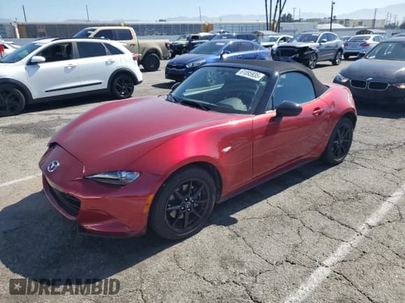 ✅ 2019 Mazda MX-5 Miata Sport • VIN: JM1NDAB77K0303256 • Lot: 61095935. Listed on Copart with 18,480 mi. Free auction sales archive from the USA and detailed vehicle history report at DreamBid. Image 1.