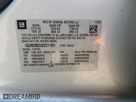 ✅ 2014 Chevrolet Silverado 1500 LT • VIN: 1GCRCREC2EZ211581 • Лот: 80396295. Опубликован ранее на Copart с пробегом 83 268 миль. Бесплатный доступ к архиву аукционных продаж из США и подробный отчёт об истории автомобиля на DreamBid. Изображение 12.
