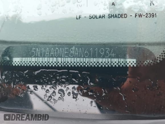 ✅ 2010 Nissan Armada Platinum • VIN: 5N1AA0NE8AN611934 • Lot: 43556910. Listed on IAAI with 206,000 mi. Free auction sales archive from the USA and detailed vehicle history report at DreamBid. Image 12.