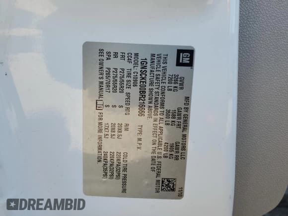 ✅ 2011 Chevrolet Suburban LTZ • VIN: 1GNSCKE00BR216666 • Lot: 77368824. Wystawiony na Copart z przebiegiem 185 922 mil. Bezpłatny archiwum sprzedaży aukcyjnych z USA i szczegółowy raport historii pojazdu na DreamBid. Zdjęcie 15.