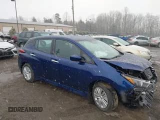 ✅ 2023 Nissan LEAF S • VIN: 1N4AZ1BV3PC554057 • Lot: 41542440. Listed on IAAI with 14,096 mi. Free auction sales archive from the USA and detailed vehicle history report at DreamBid. Image 1.