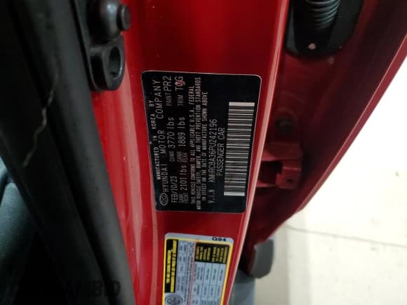 ✅ 2023 Hyundai Venue SEL • VIN: KMHRC8A36PU242196 • Lot: 91995525. Listed on Copart with 34,234 mi. Free auction sales archive from the USA and detailed vehicle history report at DreamBid. Image 13.