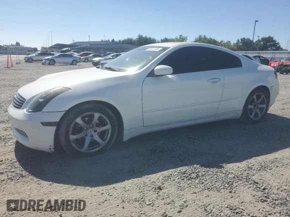 ✅ 2003 Infiniti G35 w/Leather • VIN: JNKCV54E83M222217 • Lot: 65072355. Listed on Copart with 129,254 mi. Free auction sales archive from the USA and detailed vehicle history report at DreamBid. Image 1.