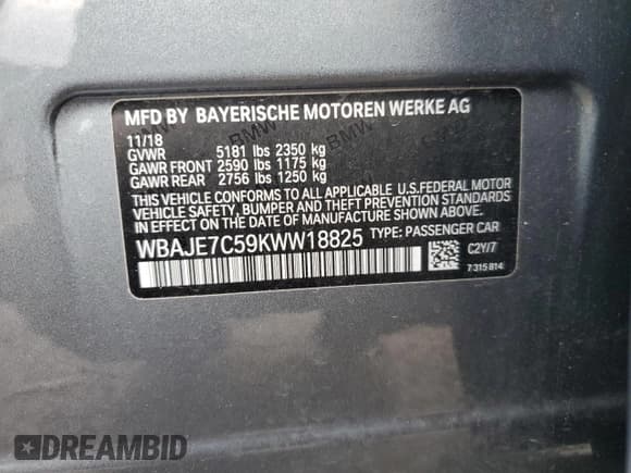 ✅ 2019 BMW 5 Series 540i xDrive • VIN: WBAJE7C59KWW18825 • Лот: 90919995. Опубликован ранее на Copart с пробегом 29 720 миль. Бесплатный доступ к архиву аукционных продаж из США и подробный отчёт об истории автомобиля на DreamBid. Изображение 12.