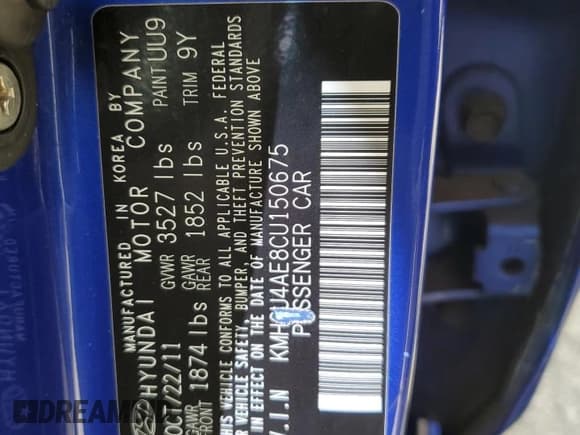 ✅ 2012 Hyundai Accent GLS • VIN: KMHCU4AE8CU150675 • Лот: 72899024. Опубликован ранее на Copart с пробегом 56 327 миль. Бесплатный доступ к архиву аукционных продаж из США и подробный отчёт об истории автомобиля на DreamBid. Изображение 14.