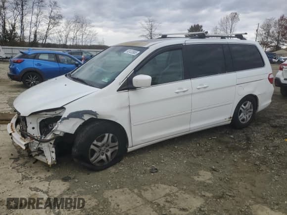 ✅ 2007 Honda Odyssey EX-L • VIN: 5FNRL38767B428197 • Lot: 92433985. Listed on Copart with 180,587 mi. Free auction sales archive from the USA and detailed vehicle history report at DreamBid. Image 1.