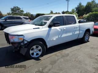 2021 Ram 1500 Big Horn with VIN 1C6SRFMT0MN619204, listed as a Copart auction lot 67558905 with 111,891 mi miles and Salvage title. Bid and sale history available at DreamBid. Image 1.