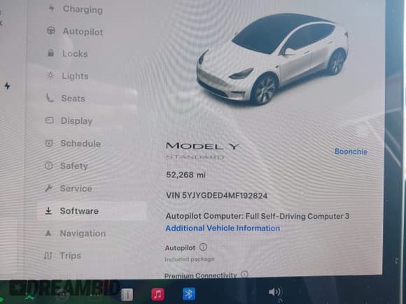 ✅ 2021 Tesla Model Y Standard Range • VIN: 5YJYGDED4MF192824 • Lot: 42128810. Listed on IAAI with 52,268 mi. Free auction sales archive from the USA and detailed vehicle history report at DreamBid. Image 15.