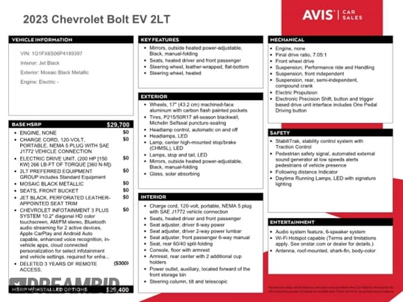 ✅ 2023 Chevrolet Bolt EV 2LT • VIN: 1G1FX6S06P4189397 • Lot: 51745965. Wystawiony na Copart z przebiegiem Nie podano. Bezpłatny archiwum sprzedaży aukcyjnych z USA i szczegółowy raport historii pojazdu na DreamBid. Zdjęcie 12.