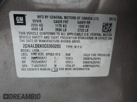 ✅ 2012 Chevrolet Equinox 1LT • VIN: 2GNALDEK6C6369283 • Лот: 82839983. Опубликован ранее на Copart с пробегом Не указан. Бесплатный доступ к архиву аукционных продаж из США и подробный отчёт об истории автомобиля на DreamBid. Изображение 12.