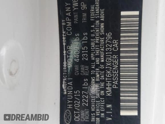 ✅ 2016 Hyundai Genesis Coupe 3.8L Base • VIN: KMHHT6KJXGU132796 • Lot: 45790205. Wystawiony na Copart z przebiegiem 93 110 mil. Bezpłatny archiwum sprzedaży aukcyjnych z USA i szczegółowy raport historii pojazdu na DreamBid. Zdjęcie 14.