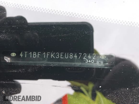 ✅ 2014 Toyota Camry SE • VIN: 4T1BF1FK3EU847242 • Lot: 43549938. Listed on IAAI with 187,432 mi. Free auction sales archive from the USA and detailed vehicle history report at DreamBid. Image 9.