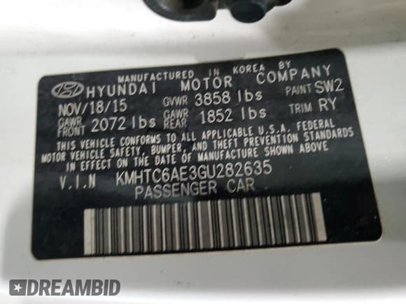 ✅ 2016 Hyundai Veloster Turbo Rally Edition • VIN: KMHTC6AE3GU282635 • Lot: 42332695. Wystawiony na Copart z przebiegiem 147 615 mil. Bezpłatny archiwum sprzedaży aukcyjnych z USA i szczegółowy raport historii pojazdu na DreamBid. Zdjęcie 12.