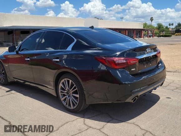 ✅ 2018 Infiniti Q50 Red Sport 400 • VIN: JN1FV7AR0JM481432 • Лот: 66191315. Опубликован ранее на Copart с пробегом 90 319 миль. Бесплатный доступ к архиву аукционных продаж из США и подробный отчёт об истории автомобиля на DreamBid. Изображение 3.