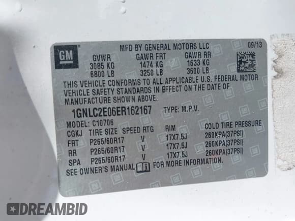 ✅ 2014 Chevrolet Tahoe Commercial • VIN: 1GNLC2E06ER162167 • Lot: 43810264. Wystawiony na IAAI z przebiegiem 177 870 mil. Bezpłatny archiwum sprzedaży aukcyjnych z USA i szczegółowy raport historii pojazdu na DreamBid. Zdjęcie 9.
