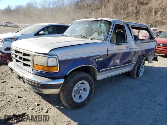 ✅ 1996 Ford Bronco XL • VIN: 1FMEU15N0TLA86669 • Lot: 87835615. Listed on Copart with 188,866 mi. Free auction sales archive from the USA and detailed vehicle history report at DreamBid. Image 1.