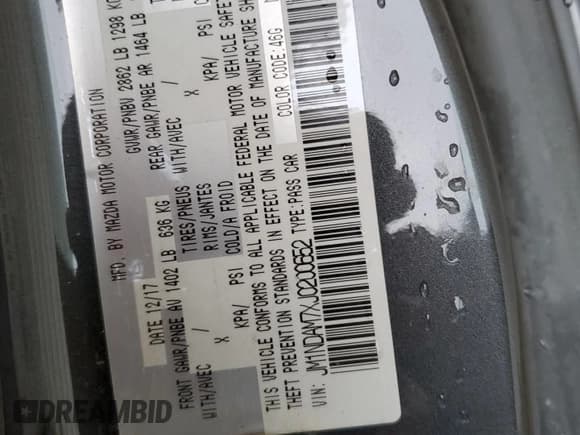 ✅ 2018 Mazda MX-5 Miata Grand Touring • VIN: JM1NDAM7XJ0200652 • Lot: 67735945. Wystawiony na Copart z przebiegiem 42 523 mil. Bezpłatny archiwum sprzedaży aukcyjnych z USA i szczegółowy raport historii pojazdu na DreamBid. Zdjęcie 13.