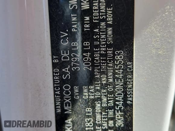 ✅ 2022 Kia Forte GT-Line • VIN: 3KPF54AD0NE445583 • Lot: 70681685. Wystawiony na Copart z przebiegiem 37 429 mil. Bezpłatny archiwum sprzedaży aukcyjnych z USA i szczegółowy raport historii pojazdu na DreamBid. Zdjęcie 12.