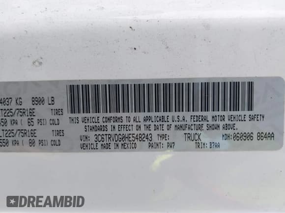 ✅ 2017 Ram ProMaster Cargo • VIN: 3C6TRVDG0HE548243 • Лот: 43251691. Опубликован ранее на IAAI с пробегом 252 948 миль. Бесплатный доступ к архиву аукционных продаж из США и подробный отчёт об истории автомобиля на DreamBid. Изображение 9.