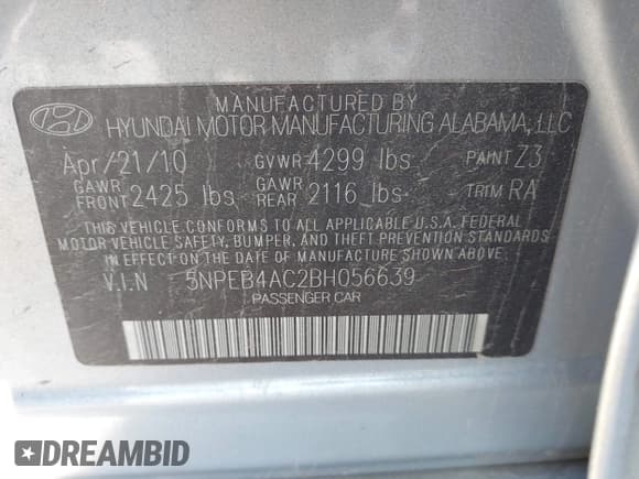 ✅ 2011 Hyundai Sonata GLS • VIN: 5NPEB4AC2BH056639 • Лот: 43538133. Опубликован ранее на IAAI с пробегом 237 580 миль. Бесплатный доступ к архиву аукционных продаж из США и подробный отчёт об истории автомобиля на DreamBid. Изображение 9.