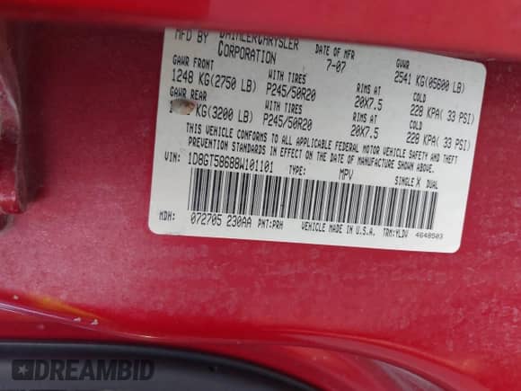 2008 Dodge Nitro R/T с VIN 1D8GT58688W101101, выставлен на аукционе IAAI как лот 41797359 с пробегом 159 157 миль миль и . История ставок и продаж доступна на DreamBid. Изображение 9.