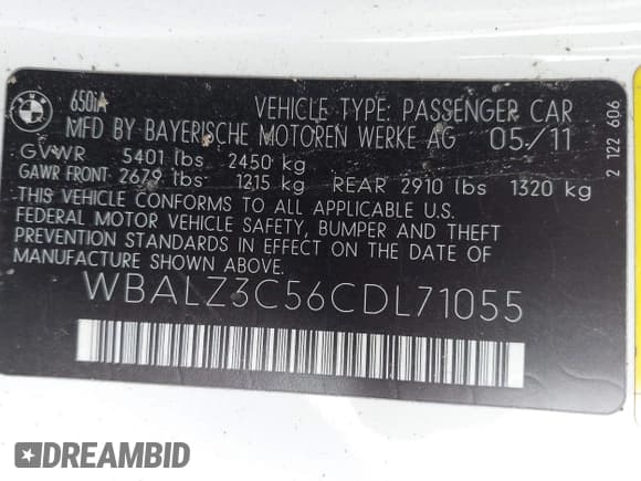 ✅ 2012 BMW 6 Series 650i • VIN: WBALZ3C56CDL71055 • Lot: 42420460. Wystawiony na IAAI z przebiegiem 42 013 mil. Bezpłatny archiwum sprzedaży aukcyjnych z USA i szczegółowy raport historii pojazdu na DreamBid. Zdjęcie 9.