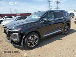 2020 Hyundai Santa Fe SEL with VIN 5NMS33AA2LH214081, listed as a Copart auction lot 63249085 with 76,712 mi miles and Salvage title. Bid and sale history available at DreamBid. Image 1.