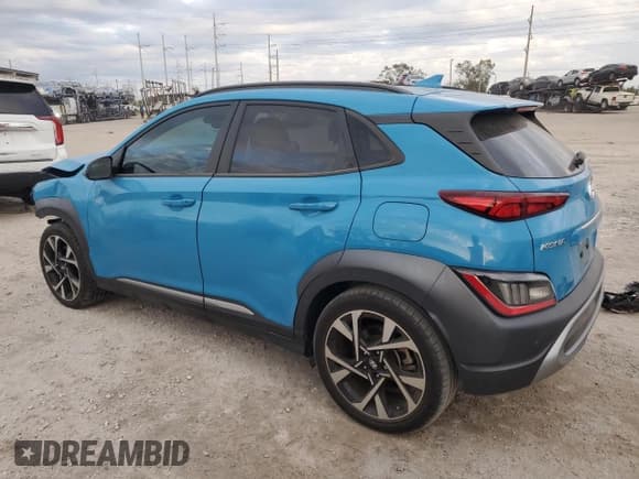 ✅ 2022 Hyundai Kona Limited • VIN: KM8K53A34NU775062 • Лот: 76203924. Опубликован ранее на Copart с пробегом 15 396 миль. Бесплатный доступ к архиву аукционных продаж из США и подробный отчёт об истории автомобиля на DreamBid. Изображение 2.