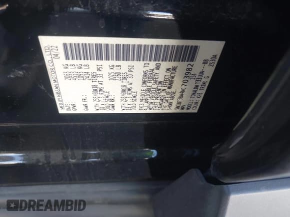 ✅ 2022 Nissan Rogue SV • VIN: 5N1BT3BA4NC703982 • Lot: 43551524. Wystawiony na IAAI z przebiegiem 42 015 mil. Bezpłatny archiwum sprzedaży aukcyjnych z USA i szczegółowy raport historii pojazdu na DreamBid. Zdjęcie 9.