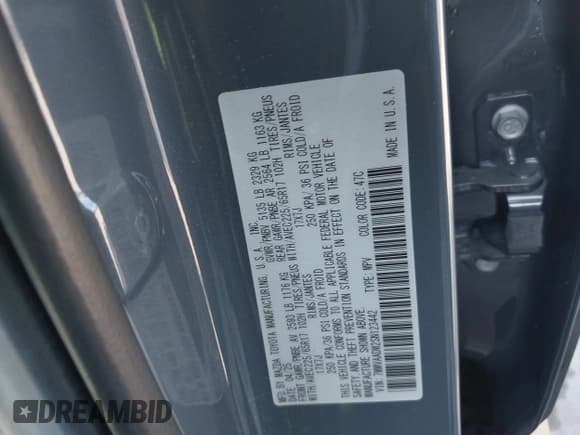 ✅ 2025 Mazda CX-50 Hybrid Premium Package • VIN: 7MMVAADW2SN123442 • Лот: 43153831. Опубликован ранее на IAAI с пробегом 1 753 миль. Бесплатный доступ к архиву аукционных продаж из США и подробный отчёт об истории автомобиля на DreamBid. Изображение 9.