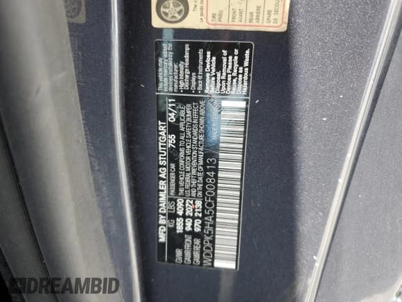 ✅ 2012 Mercedes-Benz SLK 350 • VIN: WDDPK5HA5CF008413 • Лот: 60976735. Опубликован ранее на Copart с пробегом 100 587 миль. Бесплатный доступ к архиву аукционных продаж из США и подробный отчёт об истории автомобиля на DreamBid. Изображение 13.