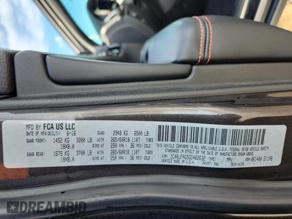 ✅ 2016 Jeep Grand Cherokee Laredo • VIN: 1C4RJFAG5GC462632 • Лот: 89833805. Опубликован ранее на Copart с пробегом 157 613 миль. Бесплатный доступ к архиву аукционных продаж из США и подробный отчёт об истории автомобиля на DreamBid. Изображение 13.